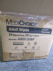 medichoice adult wipes 24 packs wit...