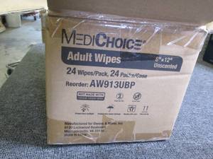 medichoice adult wipes 24 packs wit...