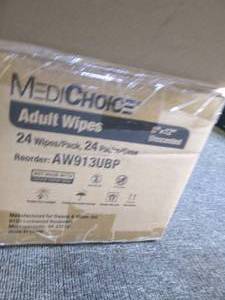 medichoice adult wipes 24 packs wit...