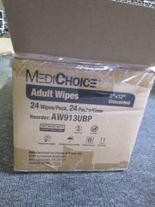 medichoice adult wipes 24 packs wit...