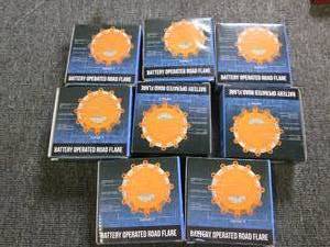 8 battery operated road flares...