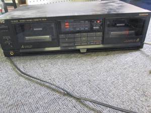 jvc dual cassette player...