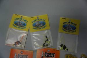 lot 109 image: Assorted Fishing Hooks, Jigs, Bobber Stops and Stringer