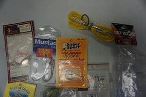 lot 111 image: Assorted Fishing Hooks, Jigs, Stack Pack and Stringer