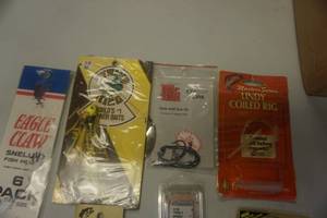lot 114 image: Assorted Fishing Hooks, Spinners, Snells and Stringer