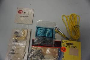 lot 116 image: Assorted Fishing Hooks, Rod Tips, Weights and Stringer