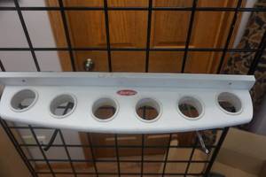 lot 126 image: Berkley 2 Piece Plastic Wall Mount Rod Holders