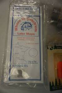lot 135 image: Assorted Bobbers With Gull Lake Chain Lake Map