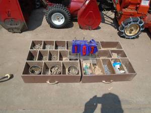 lot 103 image: 2 drawers of screws & nails. As shown.