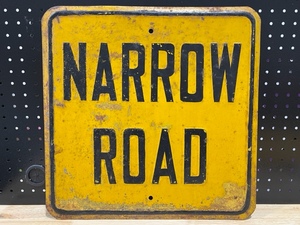 lot 34 image: Steel Narrow Road Sign
