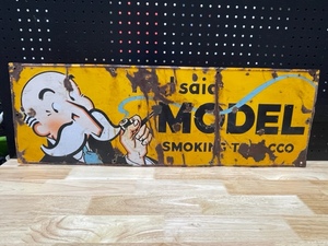 lot 38 image: Model Tobacco Metal Sign