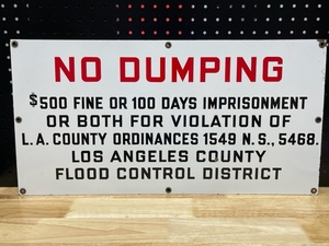 lot 41 image: Metal No Dumping