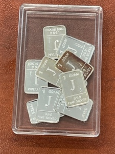 10 Grams .999 Fine Silver - 1 Gram Bars