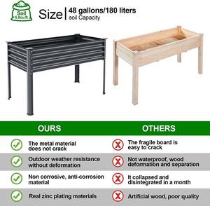 lot 51 image: Land Guard Galvanized Raised Garden Bed with Legs