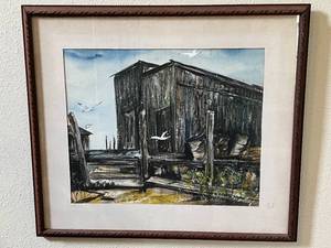 Signed Watercolor  Betty Miller