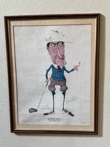 Mpls Artist  G.R. Cheesebrough  Bob Hope Caricature- Signed