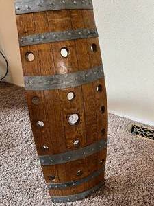 Oak Standing Wine Barrel Rack