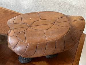 Turtle and Whale Wood Carvings