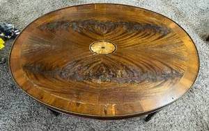 Oval Wood Coffee Table