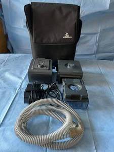 lot 1 image: MSRP $2500 Philips Respironics System One REMstar Auto With A-Flex CPAP - VPAP Machine With Carrying Bag, Smart Card, Reservoir, Hose, and Power Cord - Great Working Condition