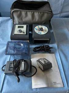 lot 9 image: MSRP $2500 Philips Respironics System One REMstar Auto 550P With A-Flex CPAP - VPAP Machine With Carrying Bag, Smart Card, Reservoir, Power Cord & Manual (MaskHose Not Included) - Great Working Condition