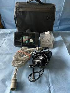 lot 16 image: MSRP $1800 ResMed AirSense 10 AutoSet Card-to-Cloud & HumidAir CPAP Machine WCarry Bag, Power Cord & Hose - No Mask -Great Working Condition 1st Pic Is Stock Photo - Rest Are Actual Items