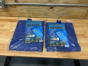 lot 64 image: Lot of 2 All Purpose Tarps- 6ft x 8ft