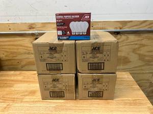 lot 67 image: ACE Lot of 4 Boxes of- General Purpose Halogen Lightbulbs- Soft White (6 packs of 4 bulbs per box)