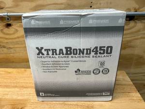 lot 40 image: PREMIER BUILDING SOLUTIONS Case of Xtra Bond 450 Neutral Cure Silicone Sealant- Clear (24 tubes)