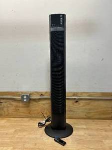 lot 43 image: LASKO 48 in. 4 Speeds Xtra Air Tower Fan in Black with Carry Handle, Oscillating, Remote Control, Nighttime Setting, Timer