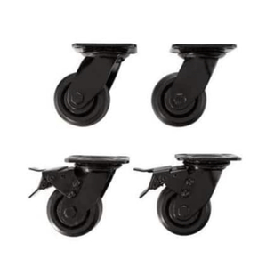 lot 56 image: HUSKY 4 in. Caster Kit for Heavy Duty Welded Steel Garage Base Cabinets