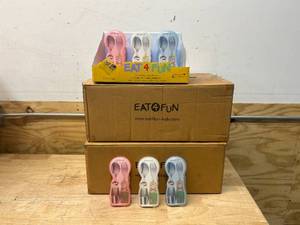 lot 90 image: EAT 4 FUN Lot of 2 Cases of- Fork and Spoon Cases (24 per case)