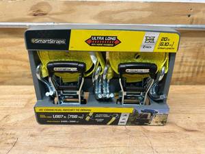 lot 18 image: SMARTSTRAPS 20 Commercial Ratchet Tie Downs- 2 Pack