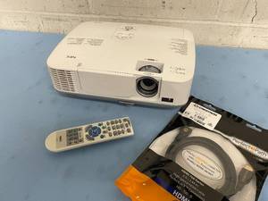 lot 16 image: NEC NP-M300W M-Series Widescreen WXGA 3000-Lumen Portable Projector  Projection System with HDMI