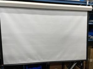 lot 18 image: Manual Wall or Ceiling  Hanging 68 Wide Video Projection  Projector Screen