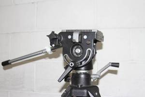 lot 48 image: Bogen  Manfrotto Heavy Duty Portable Folding Photography Video Tripod and Fluid Head