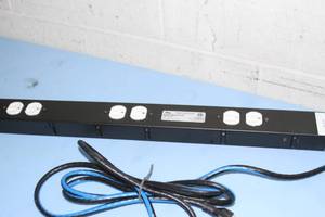 lot 50 image: Middle Atlantic PD-1415C-NS 14 Outlet 15 Amp Corded Vertical Power Strip