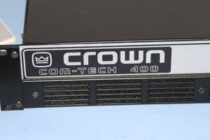 lot 56 image: Crown Com-Tech 400 Professional  Commercial Stereo 400-Watt Pro Audio Power Amplifier