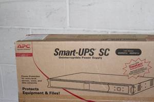 lot 61 image: APC Smart UPS 450 Single Rack Space  Rack Mountable Uninterruptible Power Supply System