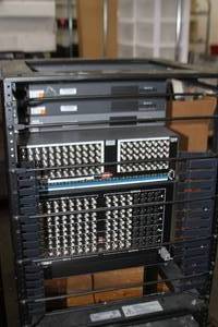 lot 70 image: Middle Atlantic Cabinet Rack Frame with Miscellaneous Professional & Commercial Components & Equipment