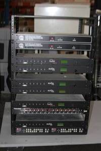 lot 74 image: Middle Atlantic Cabinet Rack Frame with Miscellaneous Professional & Commercial Components & Equipment