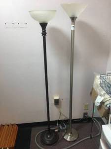 lot 75 image: Lot of 2 Decorative Lamps Approx. 72 tall