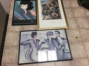 lot 89 image: Variety Lot of 3 Large Decorative Wall Pictures