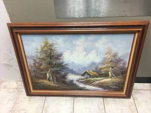 lot 95 image: Approx. 40 x 36 Painting