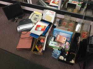 lot 96 image: Big Variety Lot of Office Equipment and Supplies - Laminator, Monitor and More