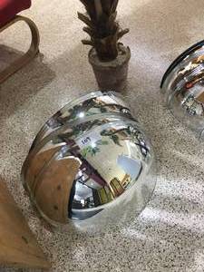 lot 109 image: Lot of 3 Half-Dome Safety Mirrors