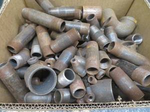 lot 19 image: SMALL BLACK PIPE FITTINGS