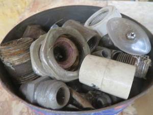 lot 64 image: COFFEE CAN FULL OF FITTINGS AND