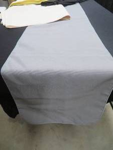 lot 88 image: LONG GRAY TABLE RUNNERS
