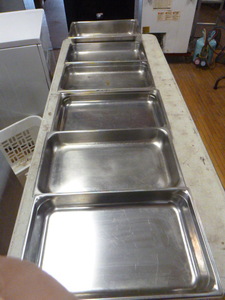 lot 16 image: 6 Stainless Steel Steam Table Pans